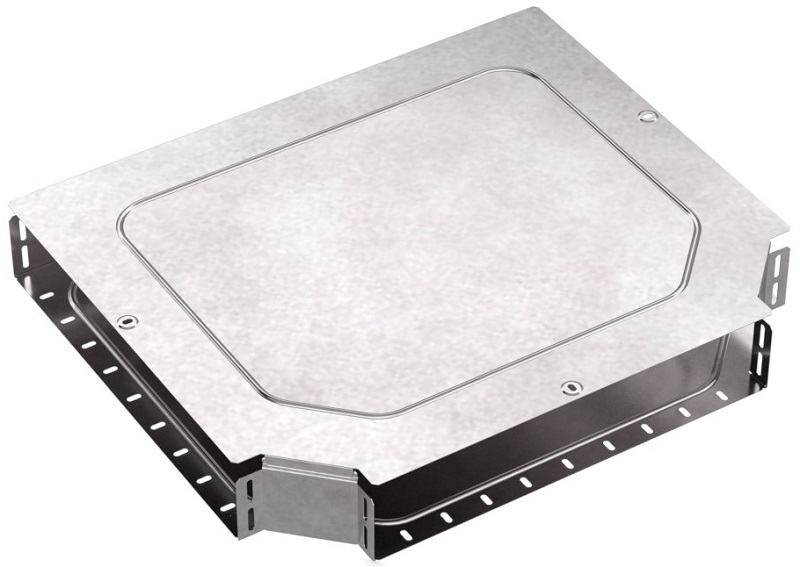 Тройник для лотка горизонтальный с крышкой Промрукав Стандарт 500х100 фото Тройник для лотка горизонтальный с крышкой Промрукав Стандарт 500х100 картинка